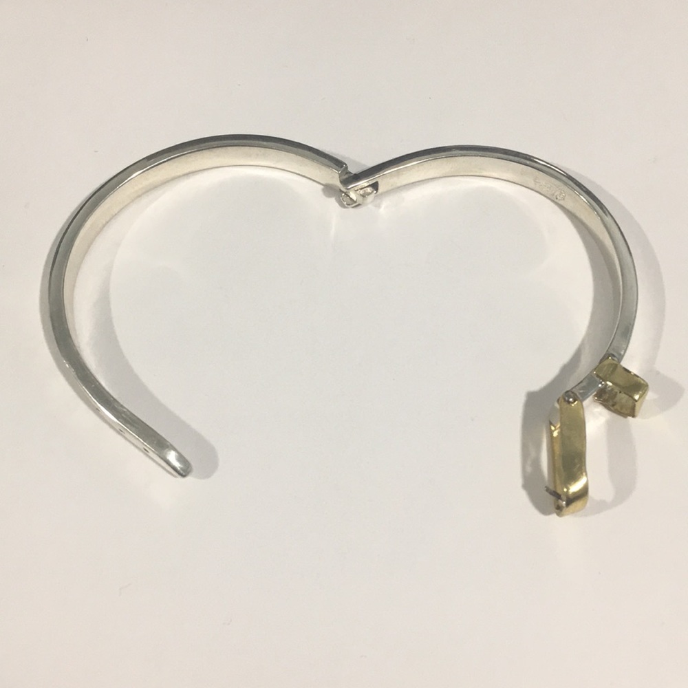 Sterling Silver Adjustable Buckle Bangle Bracelet - image 3